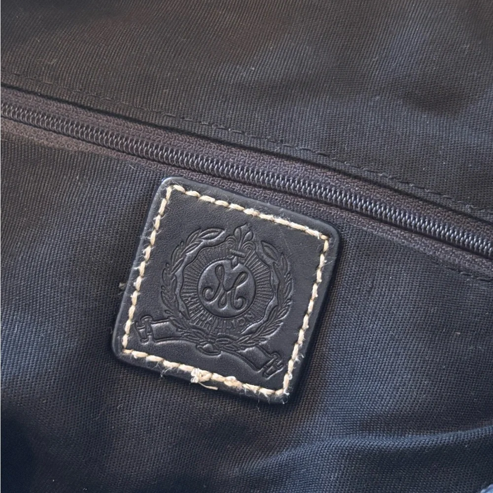 Medallion Y2K Black Leather Shoulder Bag. 26” T Boho | Soft | Vintage EUC